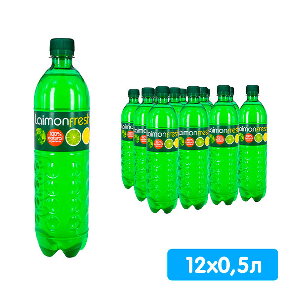 Напиток Laimon Fresh Мята-Лайм-Лимон 0.5 литра, среднегазированный, ПЭТ, 12 шт. в уп. Напиток Laimon Fresh Мята-Лайм-Лимон 0.5 литра, среднегазированный, ПЭТ, 12 шт. в уп.