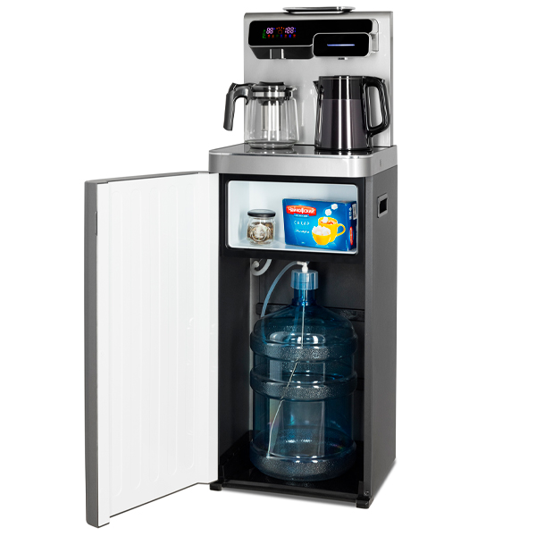 Кулер с чайным столиком Тиабар Ecotronic TB44-LE серебристый (шкафчик 7 литров)