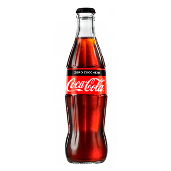 Coca-cola Zero Zuccheri / Кока Кола без сахара импорт 0.2 литра, стекло, 24 шт. в уп