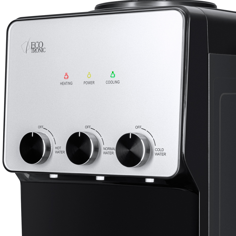 Кулер Ecotronic K26-LCE черный/серебристый (шкафчик 16 литров)