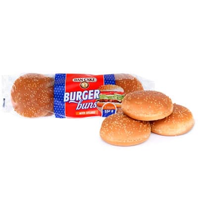 Булочки для гамбургеров Burger buns с кунжутом 50 гр (6 шт)