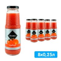 Томатный сок Rioba с солью 0.25 литра, 8 шт. в уп.
