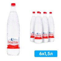 Вода Бештау Аква-Вайт 1.5 литра, без газа, пэт, 6 шт. в уп.