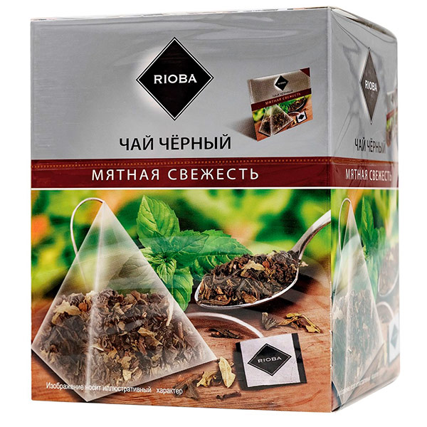Чай черный Rioba Мятная свежесть 20 пак х 2 гр