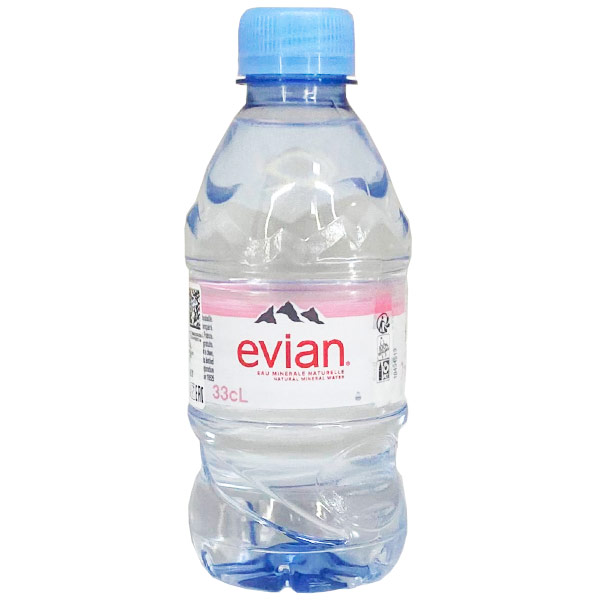 Вода Evian 0.33 литра, без газа, пэт, 24 шт. в уп.