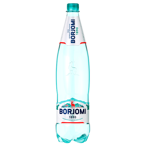 Вода Боржоми 1 литр, газ, пэт, 6 шт. в уп.