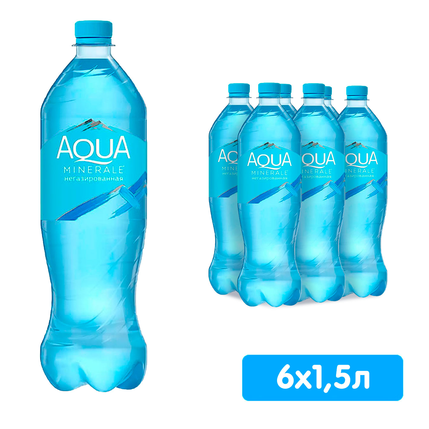 Вода Аква Минерале 1.5 литра, без газа, пэт, 6 шт. в уп