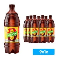 Квас Очаковский 1 литр, пэт, 9 шт. в уп.