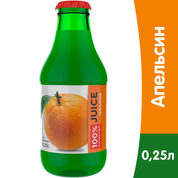 Сок Баринофф апельсиновый с мякотью 0,25 литра, 12 шт. в уп.