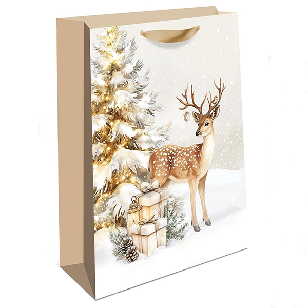 Подарочный пакет Арт и Дизайн Новый Год в ассортименте 11x14 см