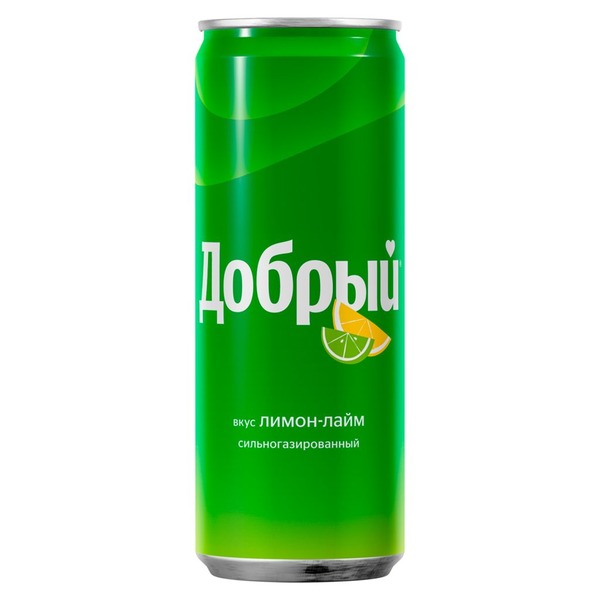 Напиток Добрый Лимон-Лайм 0.33 литра, газ, ж/б, 12 шт. в уп. Напиток Добрый Лимон-Лайм 0.33 литра, газ, ж/б, 12 шт. в уп.