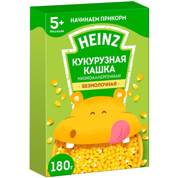 Кашка детская Heinz кукурузная безмолочная с 5 месяцев 180 гр