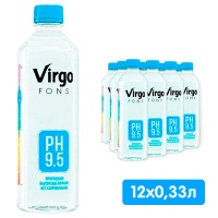 Вода минеральная Virgo fons 0.33 литра, без газа, пэт, 12 шт. в уп.