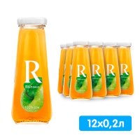 Сок Rich яблоко 0.2 литра, стекло, 12 шт. в уп.