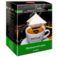 Кофе Саше Ирландский крем свежеобжаренный молотый в фильтр-пакете 1уп. (8шт. по 8гр.)