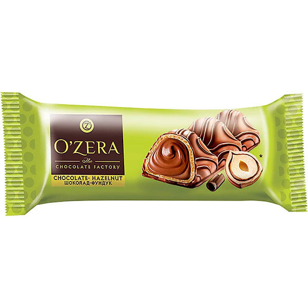 Батончик OZera Chocolate Hazelnut с шоколадно-кремовой начинкой 23 гр