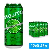 Напиток Vast Mojito Havana 0.45 литра, газ, ж/б, 12 шт. в уп.