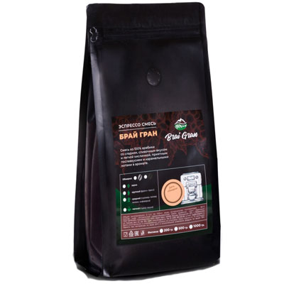 Кофе Brai Gran 100% Арабика зерно в/у 1 кг