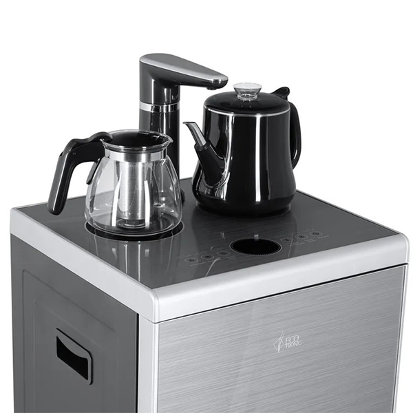 Кулер с чайным столиком Тиабар Ecotronic TB60-LNA серебристый/черный (шкафчик 8 литров)