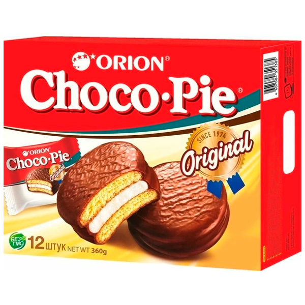 Пирожное Choco Pie Orion Original 30 гр х 12 шт (360гр)