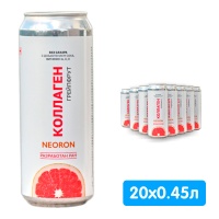 Напиток Neoron Коллаген со вкусом грейпфрута 0.45 литра,газ, ж/б , 20 шт. в уп.