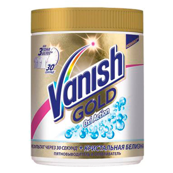Пятновыводитель + отбеливатель Vanish Oxi Action Gold Кристальная белизна 1 кг (порошок) (1шт.)