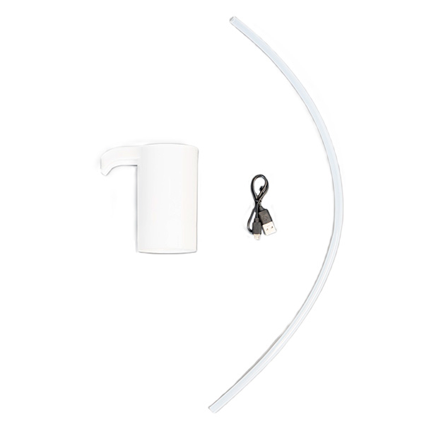 Помпа Aqviol YP-03 на аккумуляторе с USB-адаптером для 19л бутылей, белая