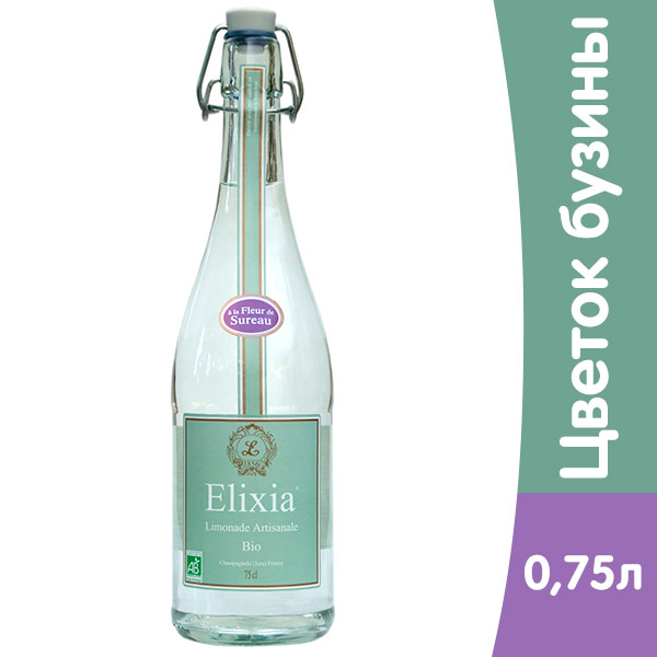 Напиток Elixia Bio à la Fleur de Sureau бузина 0.75 литра, газ, стекло, 6 шт. в уп.
