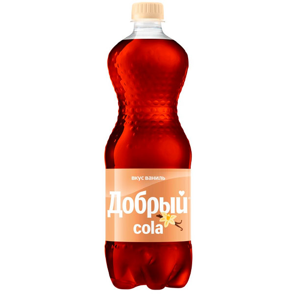 Напиток Добрый Кола Ваниль 1 литр, газ, пэт, 12 шт. в уп