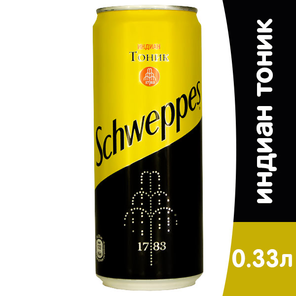 Schweppes / Швепс Indian Tonic 0.33 литра, ж/б, 12 шт. в уп.