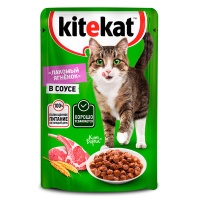 Корм для кошек Kitekat соус с ягненком 85 гр (28 шт)