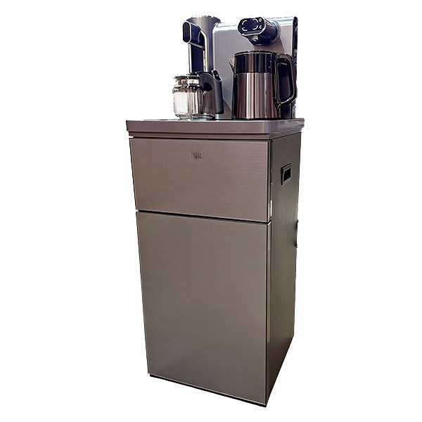 Кулер с чайным столиком Б/У Ecotronic TB41-LE темно-серый (шкафчик 7 литров)