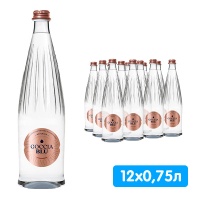 Вода Goccia Blu Naturale 0.75 литра, без газа, стекло, 12 шт. в уп.