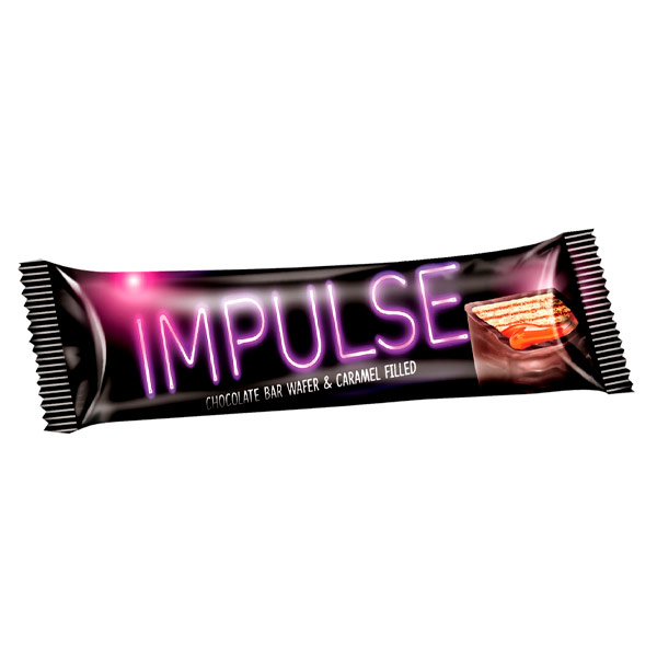 Батончик Impulse вафельный с мягкой карамелью в глазури 16 гр