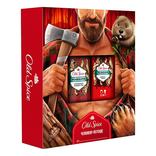 

Подарочный набор Old Spice BEARGLOVE антиперспирант + гель для душа (1шт.)