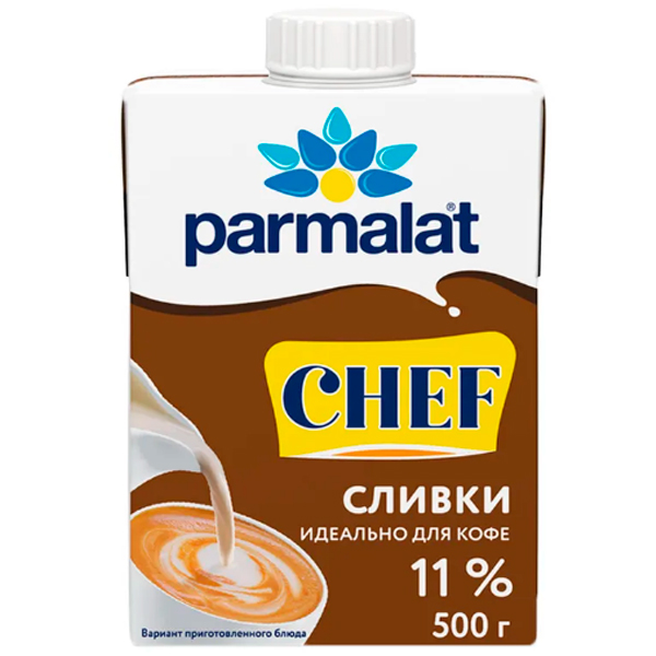 Сливки Parmalat 11% БЗМЖ 500 гр