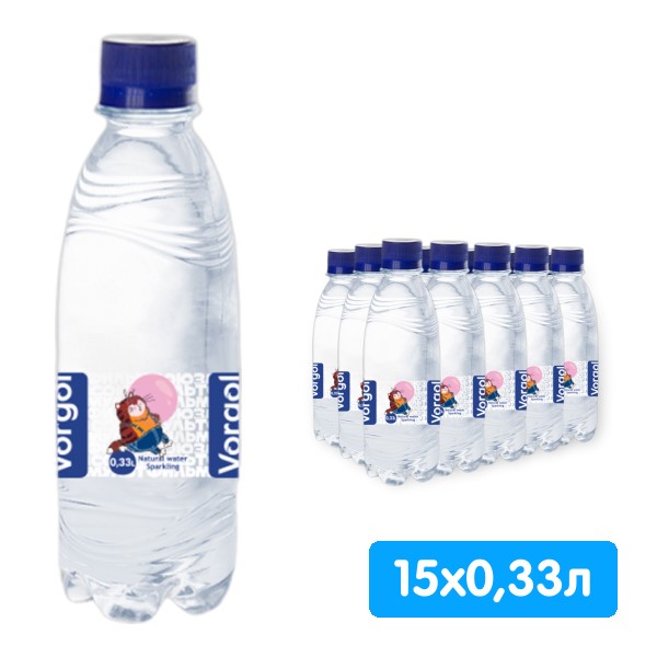 Вода Воргольская Vorgol Союзмультфильм 0.33 литра, газ, пэт, 15 шт. в уп.