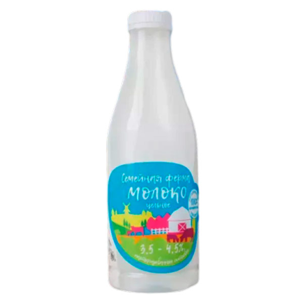 Молоко Семейная ферма цельное 3,5-4,5% БЗМЖ 930 мл
