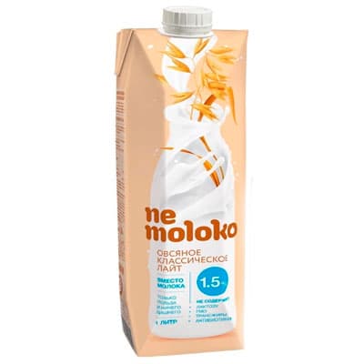 Напиток NeMoloko овсяный классический лайт 1,5% 1 л