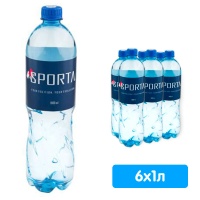 Вода Sporta 1 литр, без газа, пэт, 6 шт. в уп.