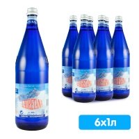 Вода Lauretana 1 литр, без газа, стекло, 6 шт. в уп.