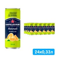 Напиток San Pellegrino Pompelmo грейпфрут 0.33 литра, газ, ж/б, 24 шт. в уп.