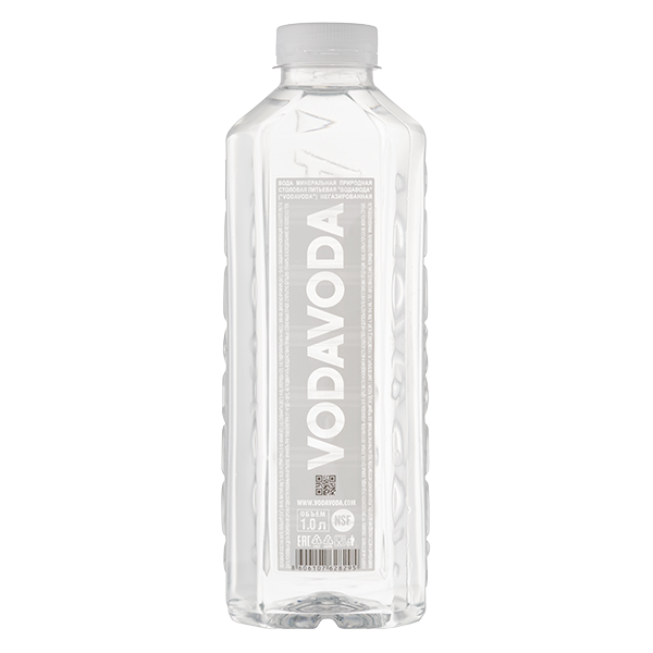 Вода VodaVoda 1 литр, без газа, пэт, 6 шт. в уп.