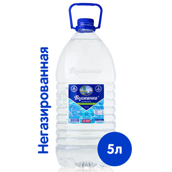 Вода Волжанка 5 литров, 2 шт. в уп.