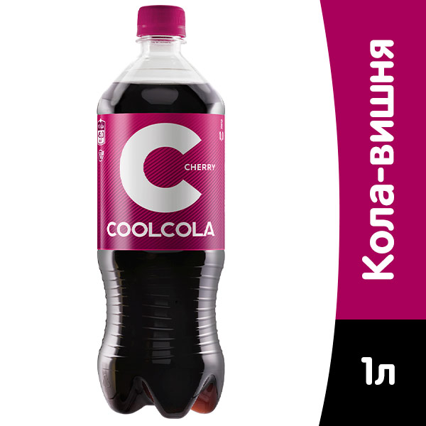 Кул Кола / Cool Cola Cherry 1 литр, газ, пэт, 9 шт. в уп