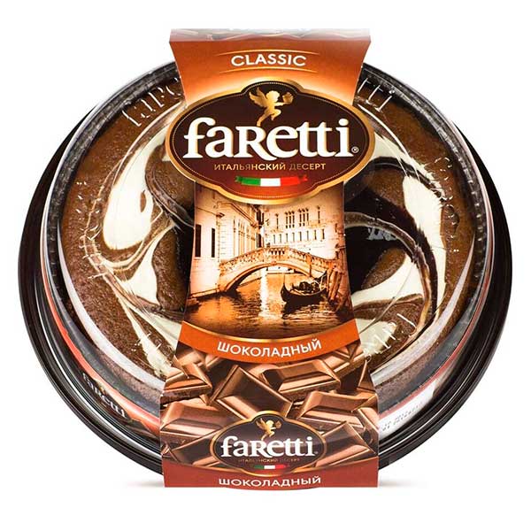 Десерт итальянский Faretti шоколадный 300 гр