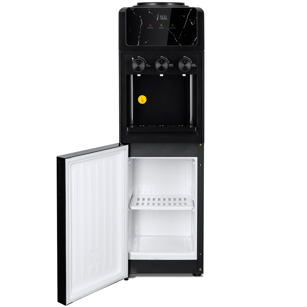 Кулер Ecotronic K25-LCE черный/мраморный (шкафчик 16 литров)