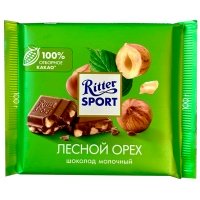 Шоколад Ritter Sport молочный с лесным орехом 100 гр