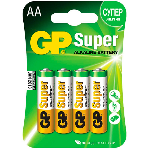Батарейки GP Super LR6 AA 4 шт