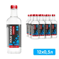 Вода Darida Your Water Carbon 0.5 литра, газ, пэт, 12 шт. в уп.